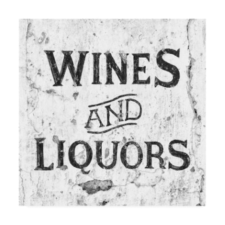 Philippe Hugonnard 'Made In Spain 3 Wines And Liquors Sign B&W' Canvas Art,18x18